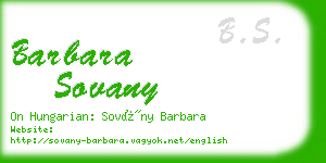 barbara sovany business card